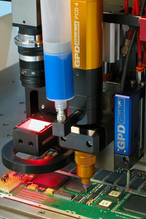 Underfill Dispensing with PCD pump photo